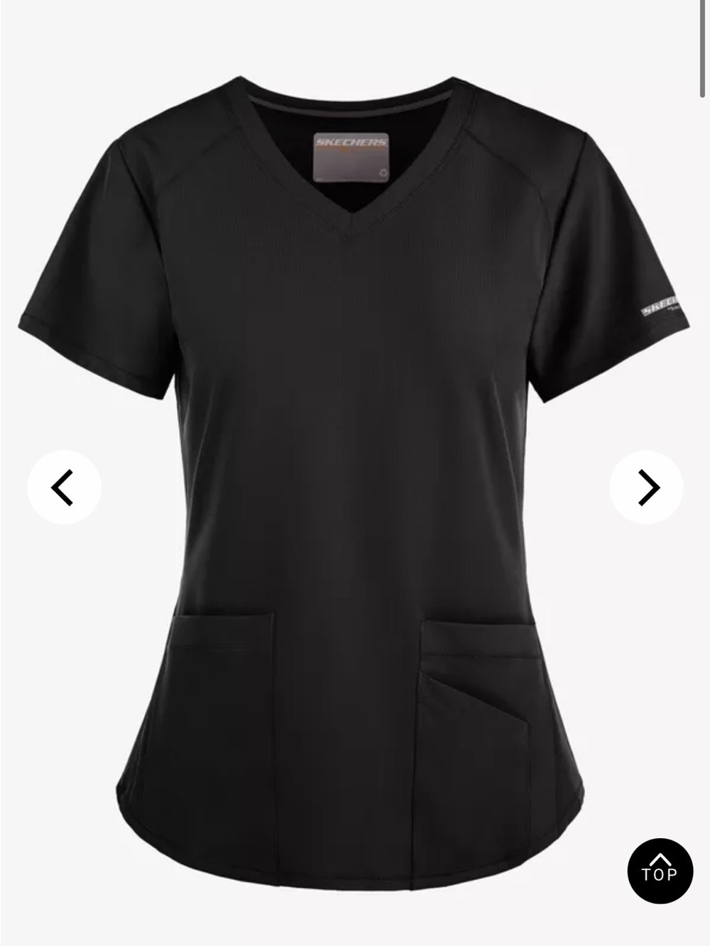 Skechers Women's Black V-Neck Short Sleeve Scrub Top & Black Jogger Scrub Pants